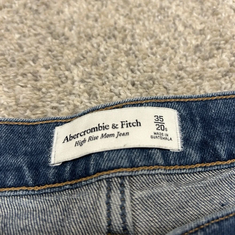 Abercrombie Fitch High Rise Mom Jean Women's 35/20s Blue Y2K 90s Denim‎